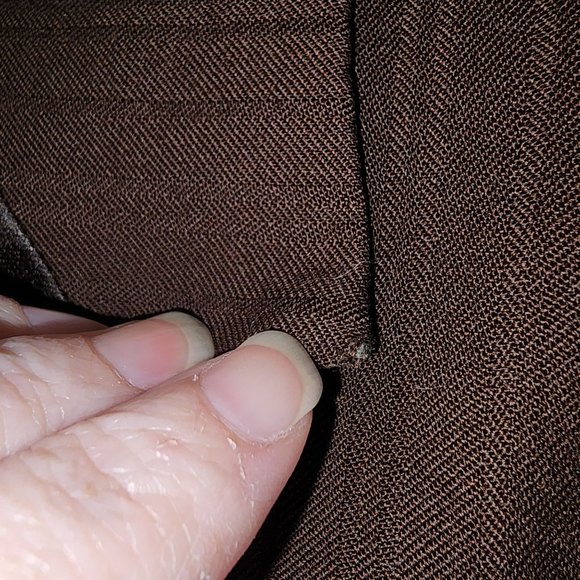 Men's Stephen Geoffrey 100% Worsted Wool Brown Striped Blazer Tux Jacket 48R - Picture 4 of 8